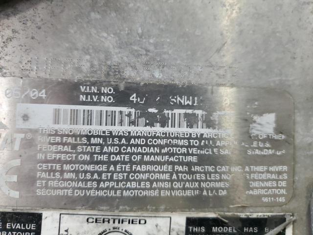 4UF055SNW15T10972 - 2005 ARCTIC CAT SNOWMOBILE GREEN photo 10