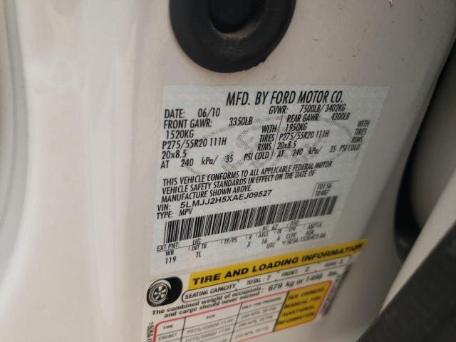 5LMJJ2H5XAEJ09527 - 2010 LINCOLN NAVIGATOR 白色 照片 14