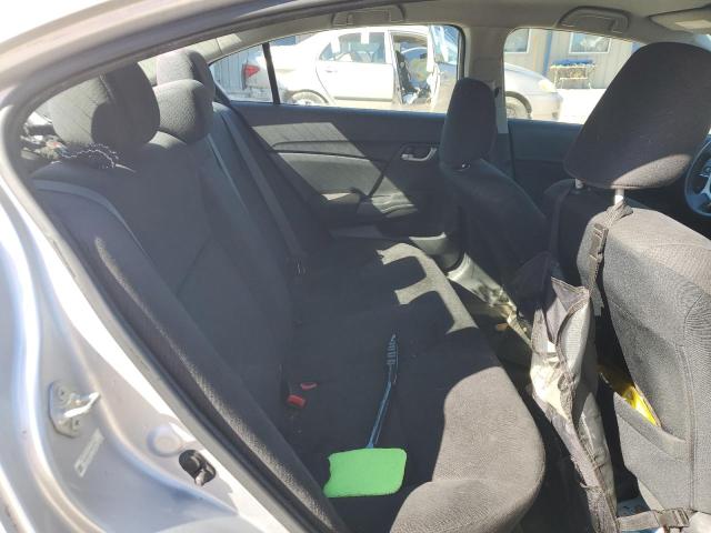 19XFB2F51DE223793 - 2013 HONDA CIVIC LX ვერცხლისფერი ფოტო 10