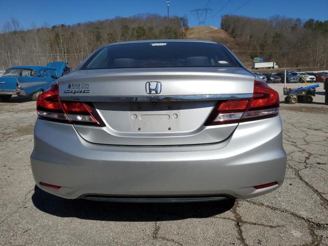 19XFB2F51DE223793 - 2013 HONDA CIVIC LX ვერცხლისფერი ფოტო 6