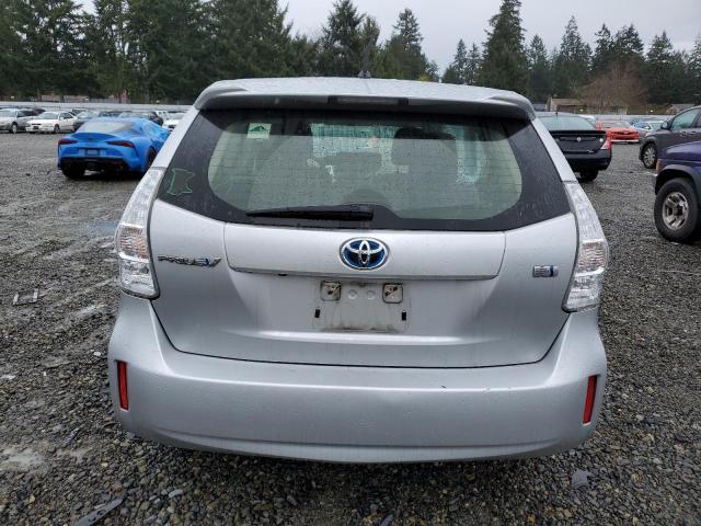 JTDZN3EU7EJ012119 - 2014 TOYOTA PRIUS V SILVER photo 6