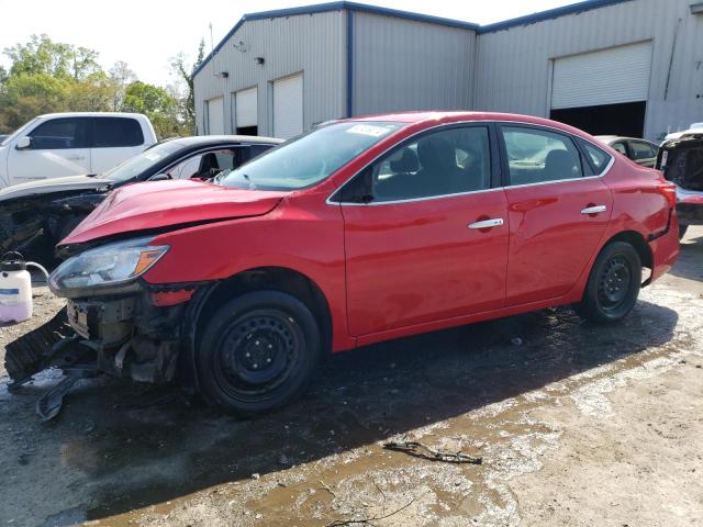 3N1AB7AP4HL676312 - 2017 NISSAN SENTRA S RED photo 1