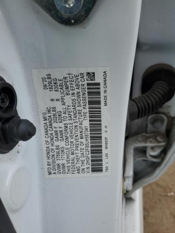 2HGFC2F85LH587341 - 2020 HONDA CIVIC SPORT WHITE photo 12