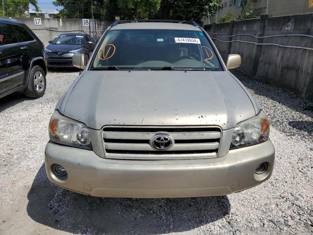 JTEDD21A360153517 - 2006 TOYOTA HIGHLANDER GOLD photo 5