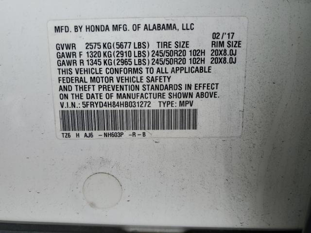 5FRYD4H84HB031272 - 2017 ACURA MDX ADVANCE 白色 照片 13