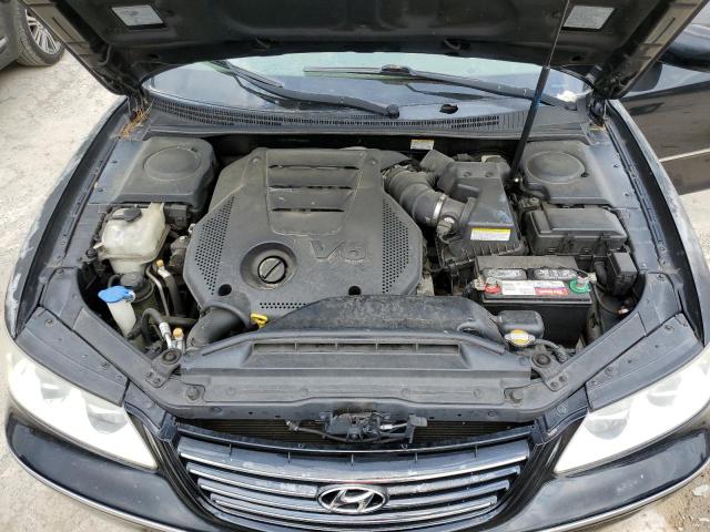 KMHFC46F06A100943 - 2006 HYUNDAI AZERA SE BLACK photo 11