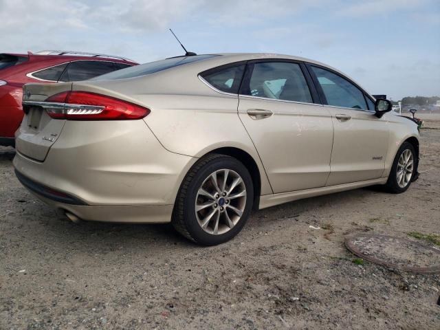 3FA6P0LU8HR386088 - 2017 FORD FUSION SE HYBRID BEIGE photo 3