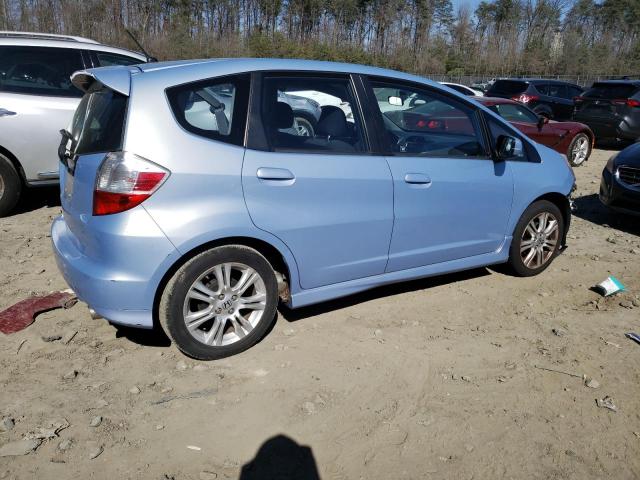 JHMGE8H41AC008693 - 2010 HONDA FIT SPORT BLUE photo 3