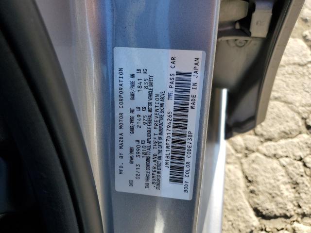 JM1BL1MP7D1794265 - 2013 MAZDA 3 I SILVER photo 12