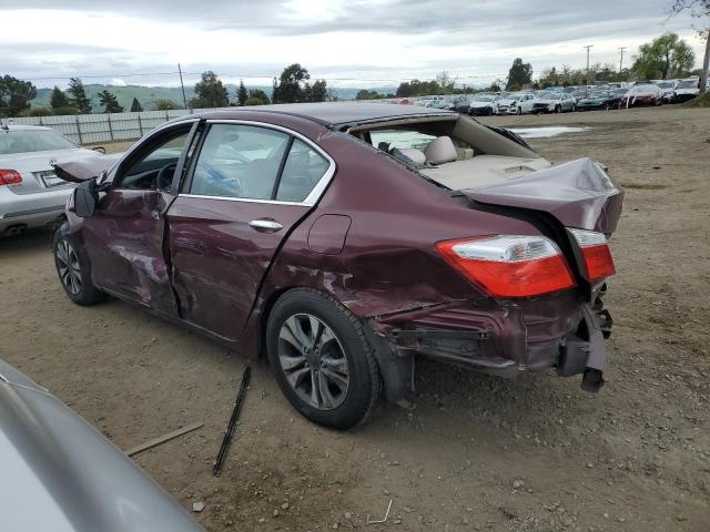 1HGCR2F33DA115970 - 2013 HONDA ACCORD LX BURGUNDY photo 2