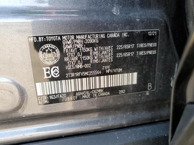 2T3R1RFV5MC255564 - 2021 TOYOTA RAV4 XLE Boz foto 14