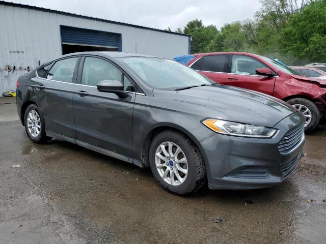 1FA6P0G78F5110272 - 2015 FORD FUSION S GRAY photo 4