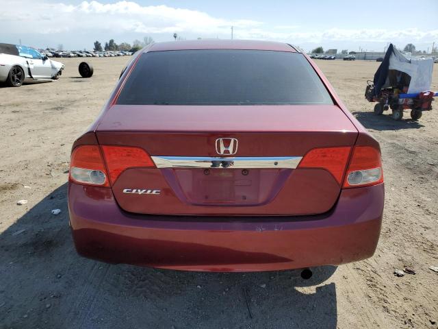 19XFA1F53AE062663 - 2010 HONDA CIVIC LX BURGUNDY photo 6