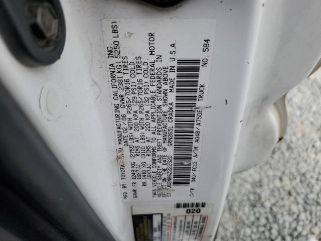 5TETU62N86Z222520 - 2006 TOYOTA TACOMA PRERUNNER ACCESS CAB WHITE photo 13