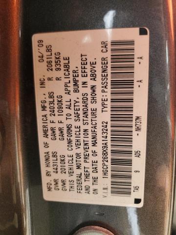 1HGCP268X9A143242 - 2009 HONDA ACCORD EXL GRAY photo 13