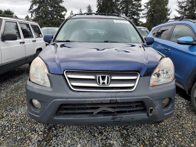 JHLRD77895C018103 - 2005 HONDA CR-V EX BLUE photo 5