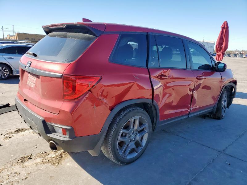 5FNYF7H53NB001890 - 2022 HONDA PASSPORT EXL Kırmızı fotoğraf 3