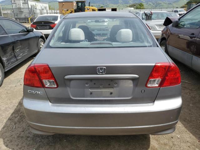 1HGES16365L024995 - 2005 HONDA CIVIC DX VP GRAY photo 6