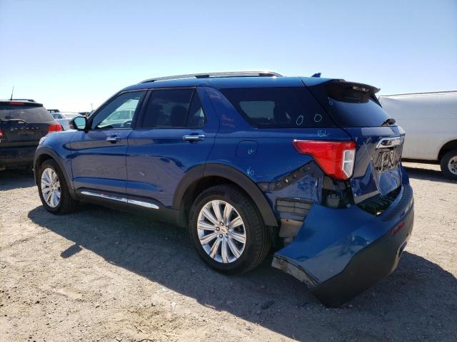 1FMSK8FHXLGB83543 - 2020 FORD EXPLORER LIMITED BLUE photo 2