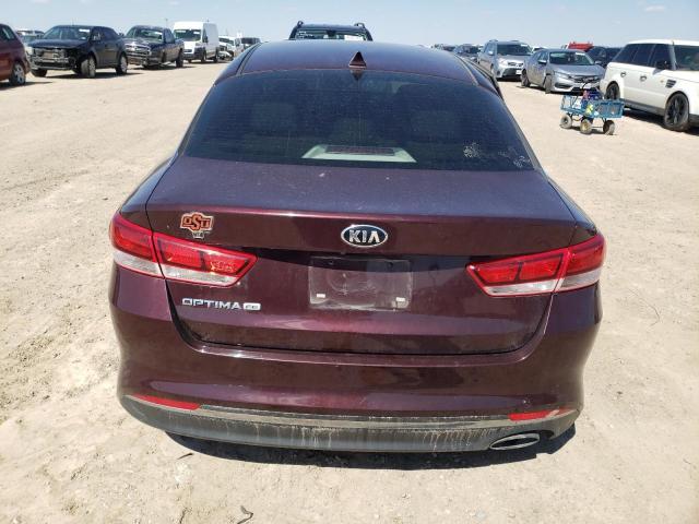 5XXGT4L38HG153450 - 2017 KIA OPTIMA LX MAROON photo 6