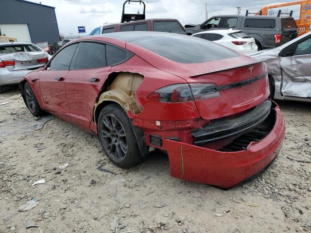 5YJSA1E66MF453264 - 2021 TESLA MODEL S Qırmızı foto 2