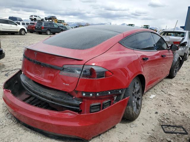 5YJSA1E66MF453264 - 2021 TESLA MODEL S Qırmızı foto 3