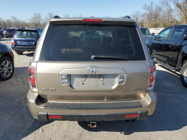 5FNYF18657B009899 - 2007 HONDA PILOT EXL TAN photo 6