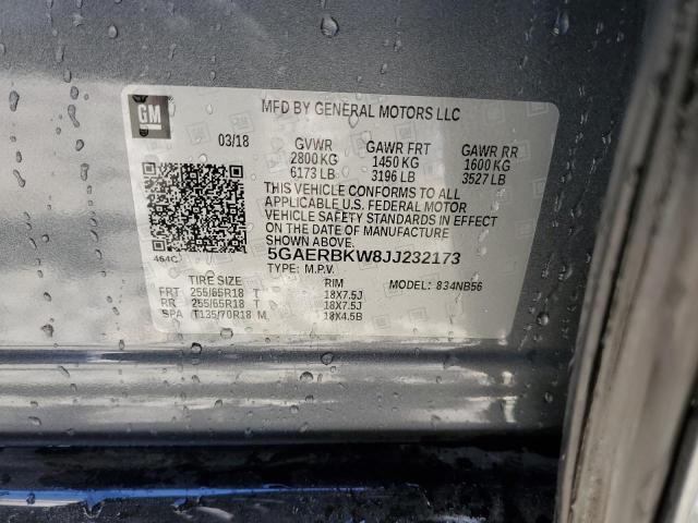 5GAERBKW8JJ232173 - 2018 BUICK ENCLAVE ESSENCE 灰色 照片 13