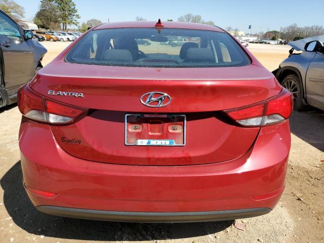 KMHDH4AE3GU582735 - 2016 HYUNDAI ELANTRA SE RED photo 6