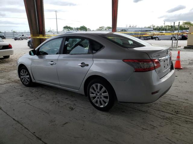 1N4AB7AP3DN905088 - 2013 NISSAN SENTRA S SILVER photo 2