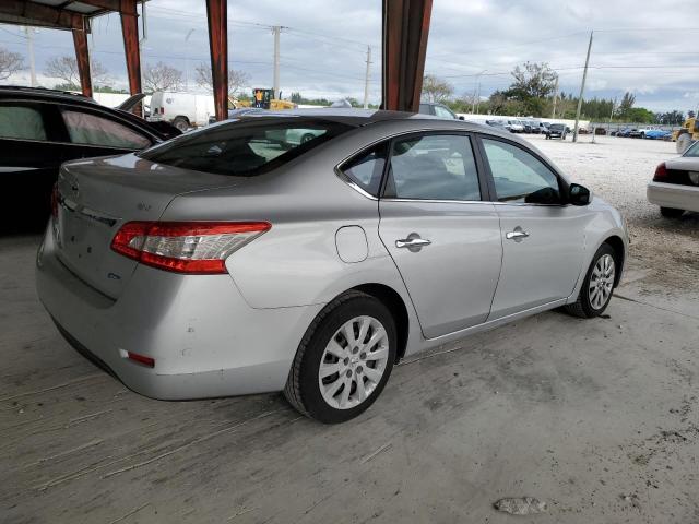 1N4AB7AP3DN905088 - 2013 NISSAN SENTRA S SILVER photo 3