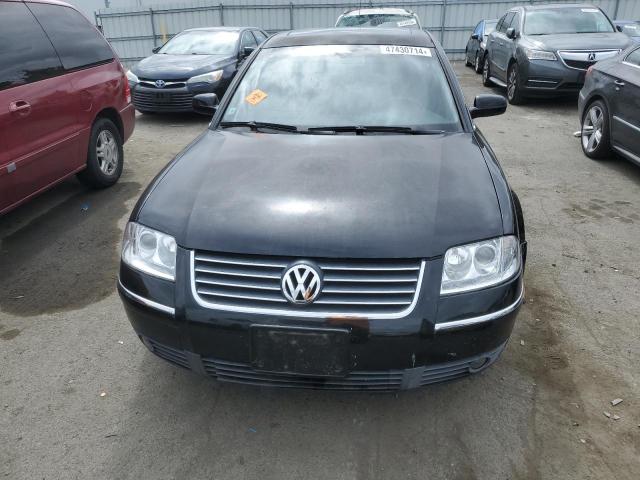 WVWRH63B14P094189 - 2004 VOLKSWAGEN PASSAT GLX BLACK photo 5