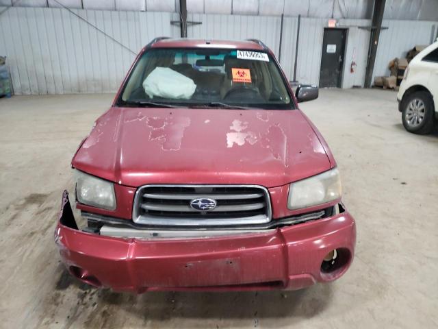 JF1SG65644G755806 - 2004 SUBARU FORESTER 2.5XS RED photo 5