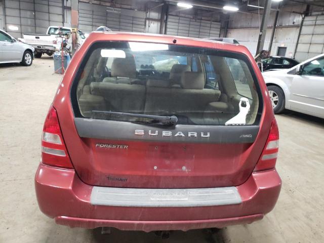 JF1SG65644G755806 - 2004 SUBARU FORESTER 2.5XS RED photo 6