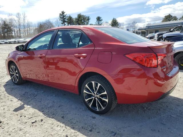 2T1BURHE9JC081590 - 2018 TOYOTA COROLLA L RED photo 2