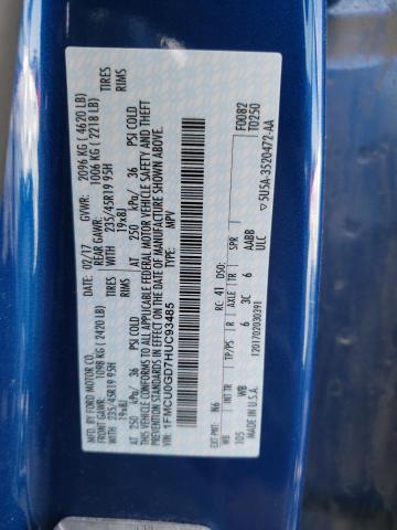 1FMCU0GD7HUC93485 - 2017 FORD ESCAPE SE BLUE photo 12