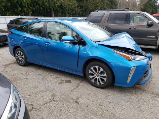 JTDL9RFU9L3016573 - 2020 TOYOTA PRIUS LE BLUE photo 4