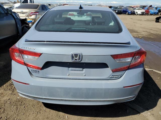 1HGCV3F22NA031262 - 2022 HONDA ACCORD HYBRID SPORT GRAY photo 6