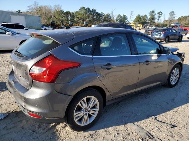 1FAHP3M25CL161724 - 2012 FORD FOCUS SEL GRAY photo 3