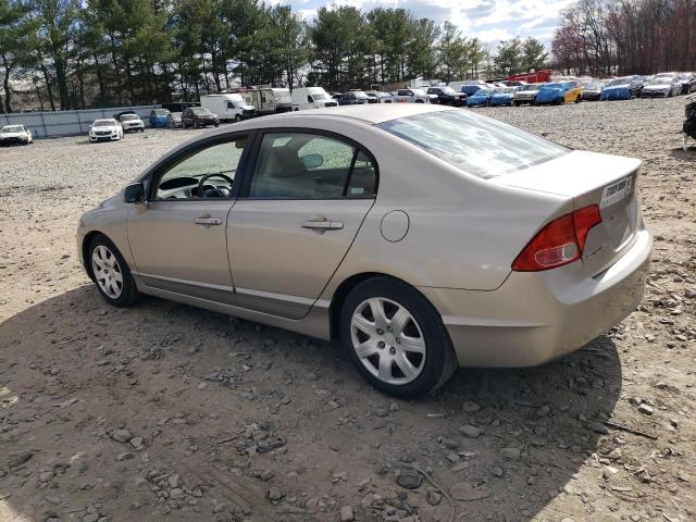 1HGFA16526L047779 - 2006 HONDA CIVIC LX TAN photo 2