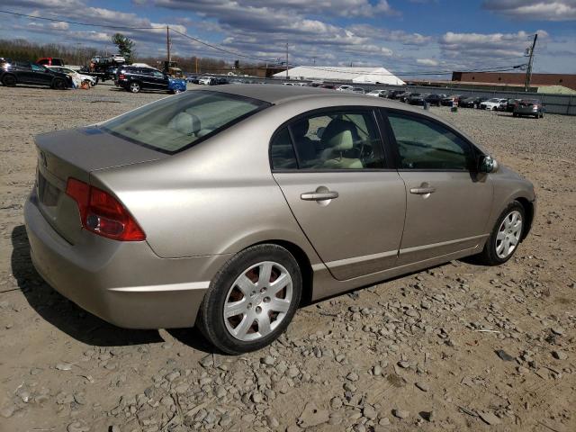 1HGFA16526L047779 - 2006 HONDA CIVIC LX TAN photo 3