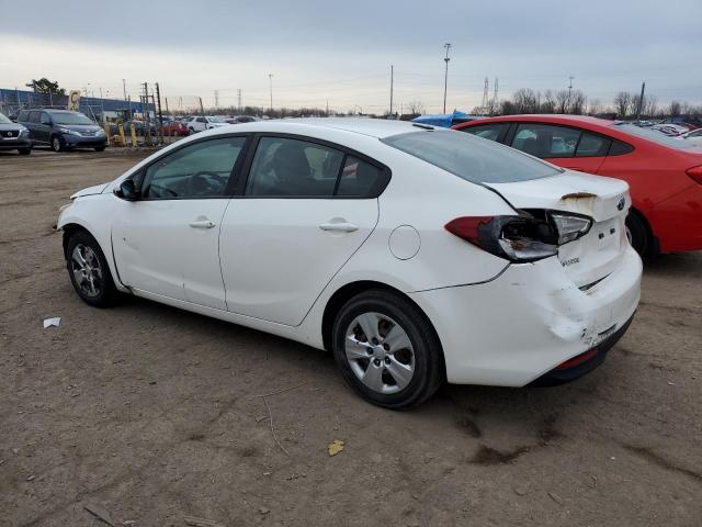 3KPFK4A76HE014253 - 2017 KIA FORTE LX WHITE photo 2