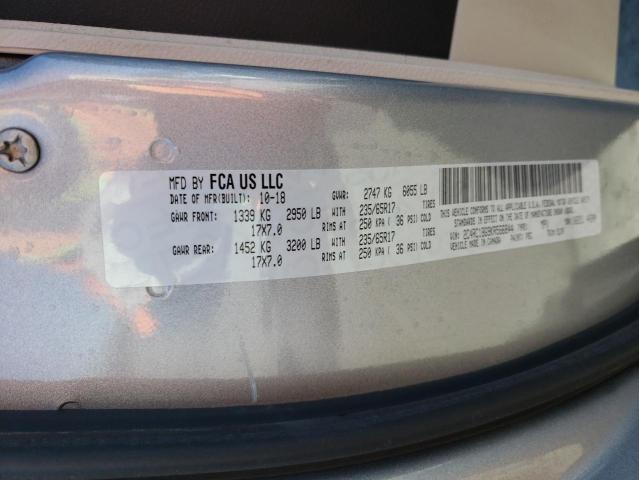 2C4RC1BG9KR566844 - 2019 CHRYSLER PACIFICA TOURING L Արծաթագույն լուսանկար 13