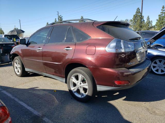 JTJHW31U382040154 - 2008 LEXUS RX 400H BURGUNDY photo 2