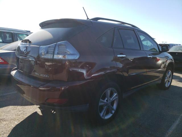 JTJHW31U382040154 - 2008 LEXUS RX 400H BURGUNDY photo 3