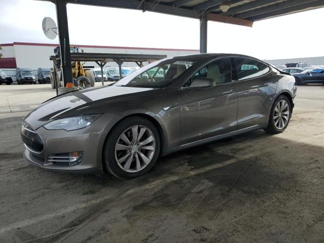 5YJSA1E20FF118310 - 2015 TESLA MODEL S TAN photo 1
