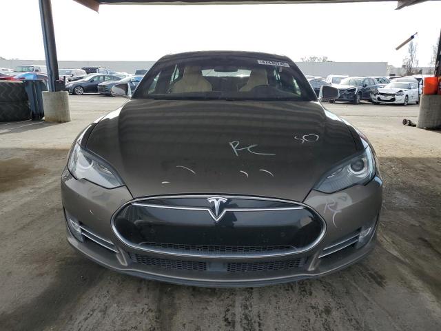 5YJSA1E20FF118310 - 2015 TESLA MODEL S TAN photo 5