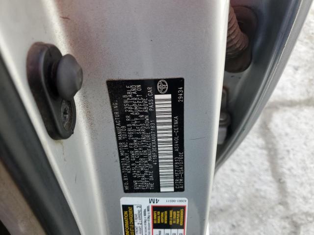 4T1BF3EKXAU071831 - 2010 TOYOTA CAMRY BASE 银色 照片 12