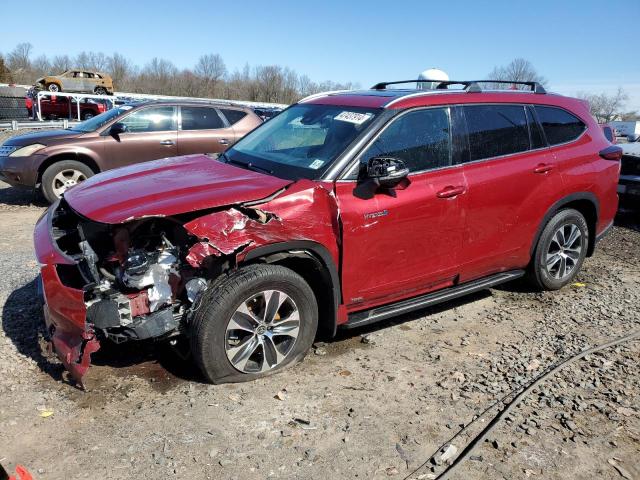 5TDGBRCH4MS049073 - 2021 TOYOTA HIGHLANDER HYBRID XLE BURGUNDY photo 1