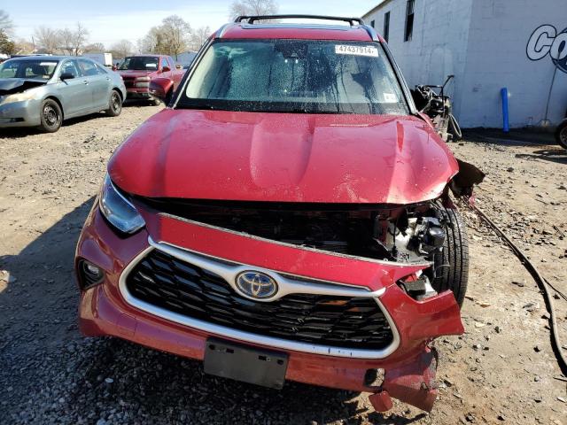 5TDGBRCH4MS049073 - 2021 TOYOTA HIGHLANDER HYBRID XLE BURGUNDY photo 5